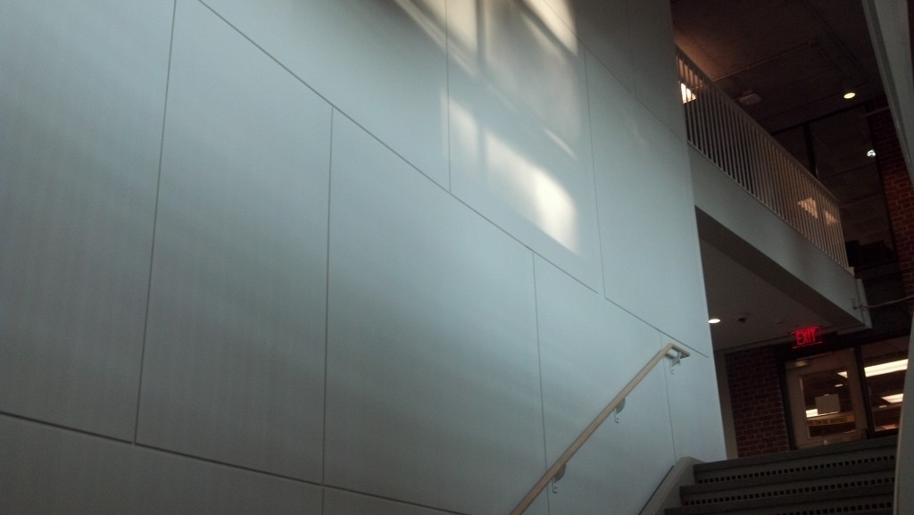 Sculptcor® Textured Thermoform Solid Surface Panels for use as wall panels, column covers, retail facades, elevator cladding, casework, ceiling panels, and furniture.