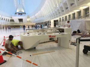 Solid Surface Reception Desk at World Trade Center - NYC