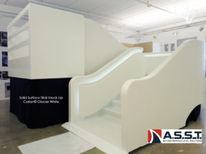 Corian Glacier White staircase