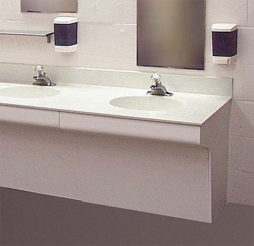 Asst Modular Vanity System For Public, Ada Compliant Bathroom Sinks And Vanities