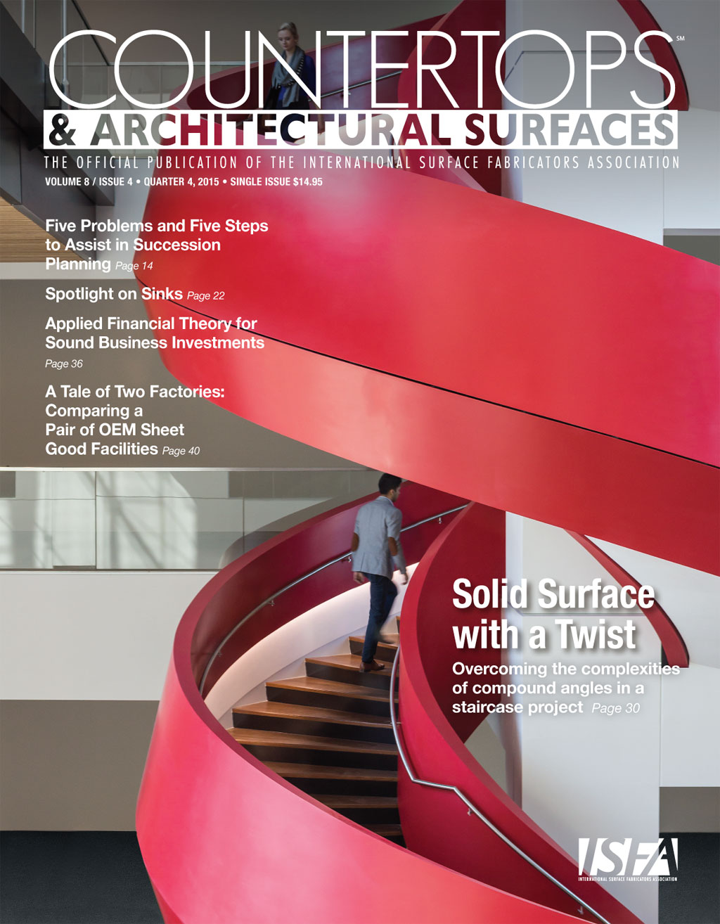 Spiral Staircase Project Featured in Countertops & Architectural Surfaces