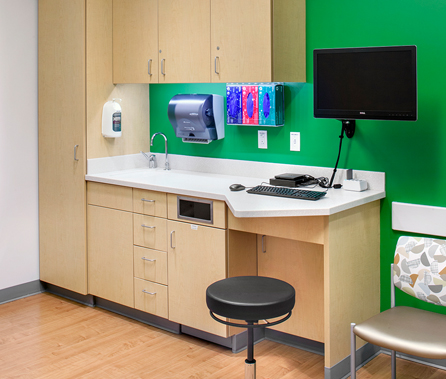 Patient room at The Woodlands Hospital in Texas