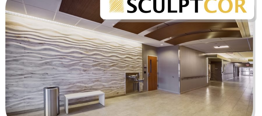 SCULPTCOR wall cladding at Susquehanna Health