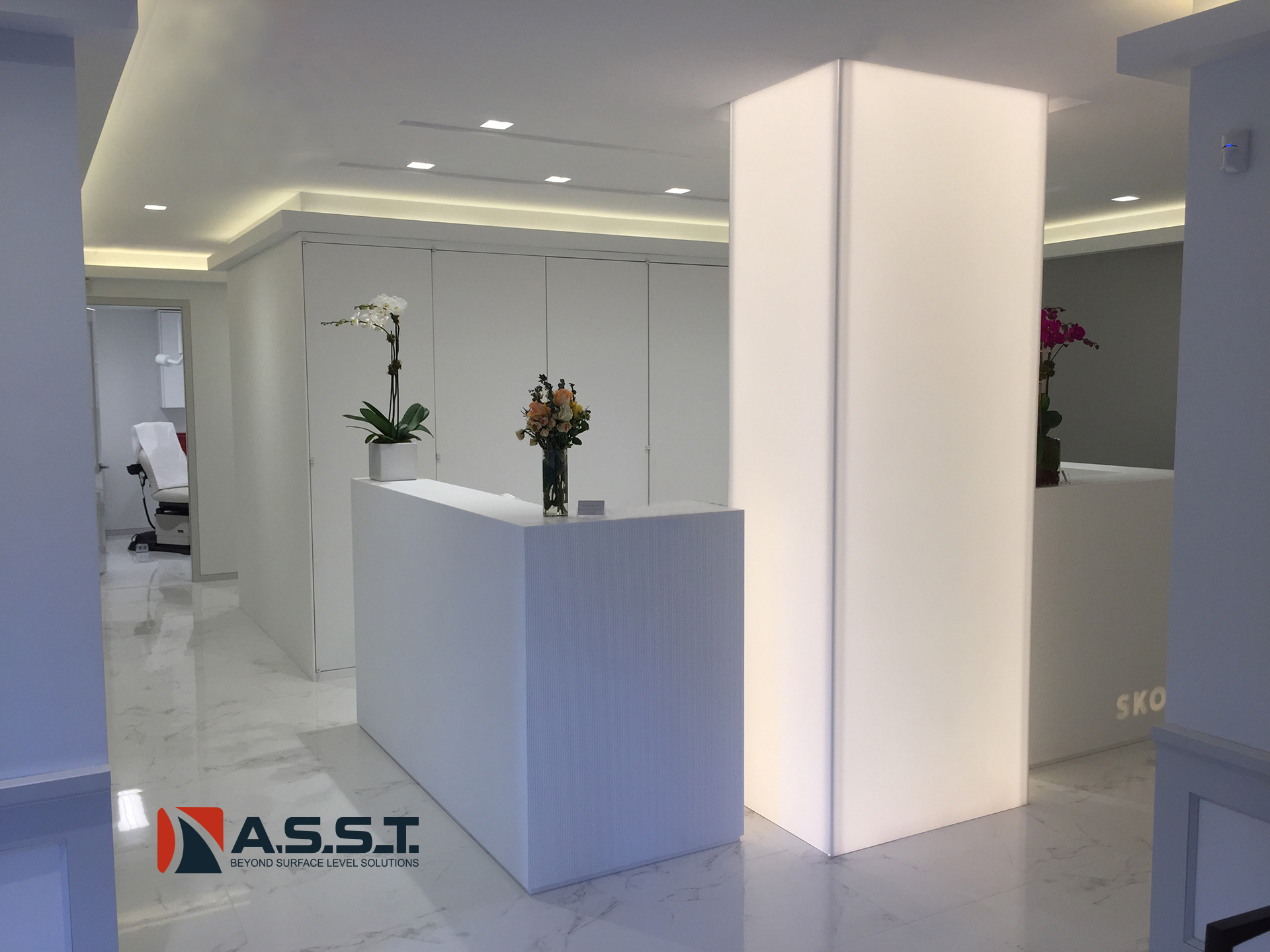 Banco reception - Solid Surface Avonite ®